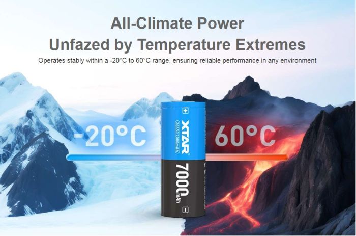Акумулятор XTAR 26650P 7000 mAh 1 шт.